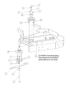 Part Location Diagram of 01005046-0637 Cub Cadet Deck Stiffener